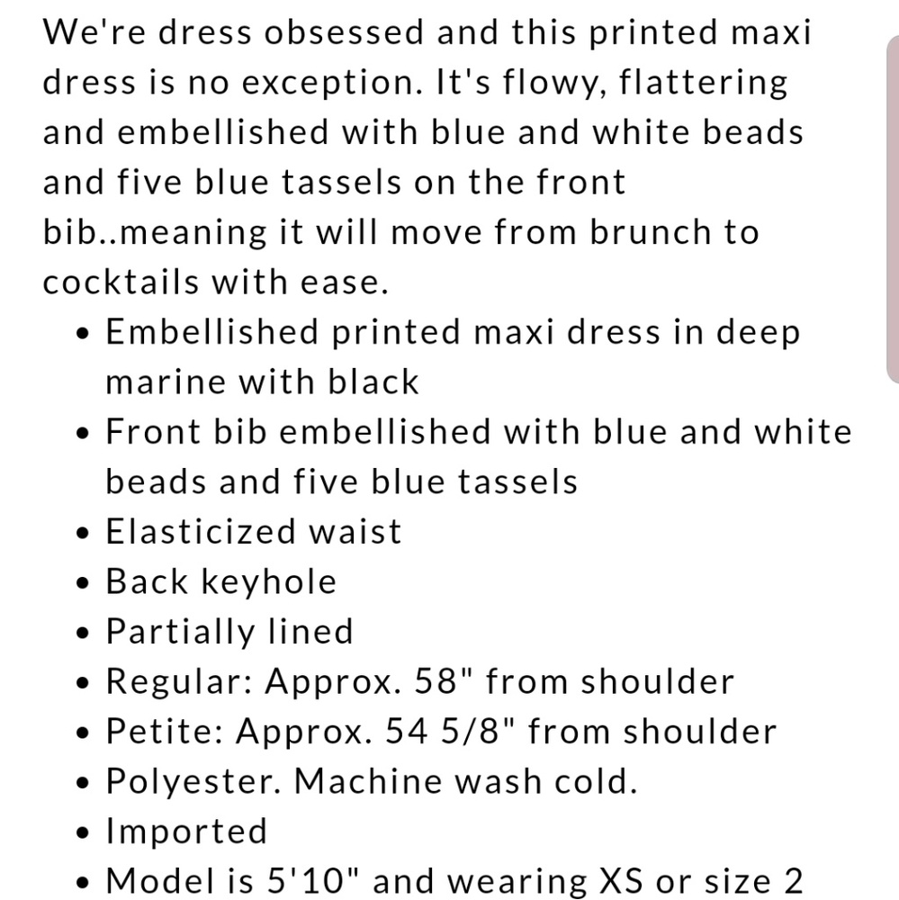 Like new WHBM EMBELLISHED PRINTED MAXI DRESS - Picture 7 of 8